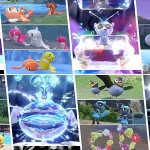Imagenes de diferentes pokemon en su version Tera
