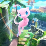 a cartoon animal in the air-mew