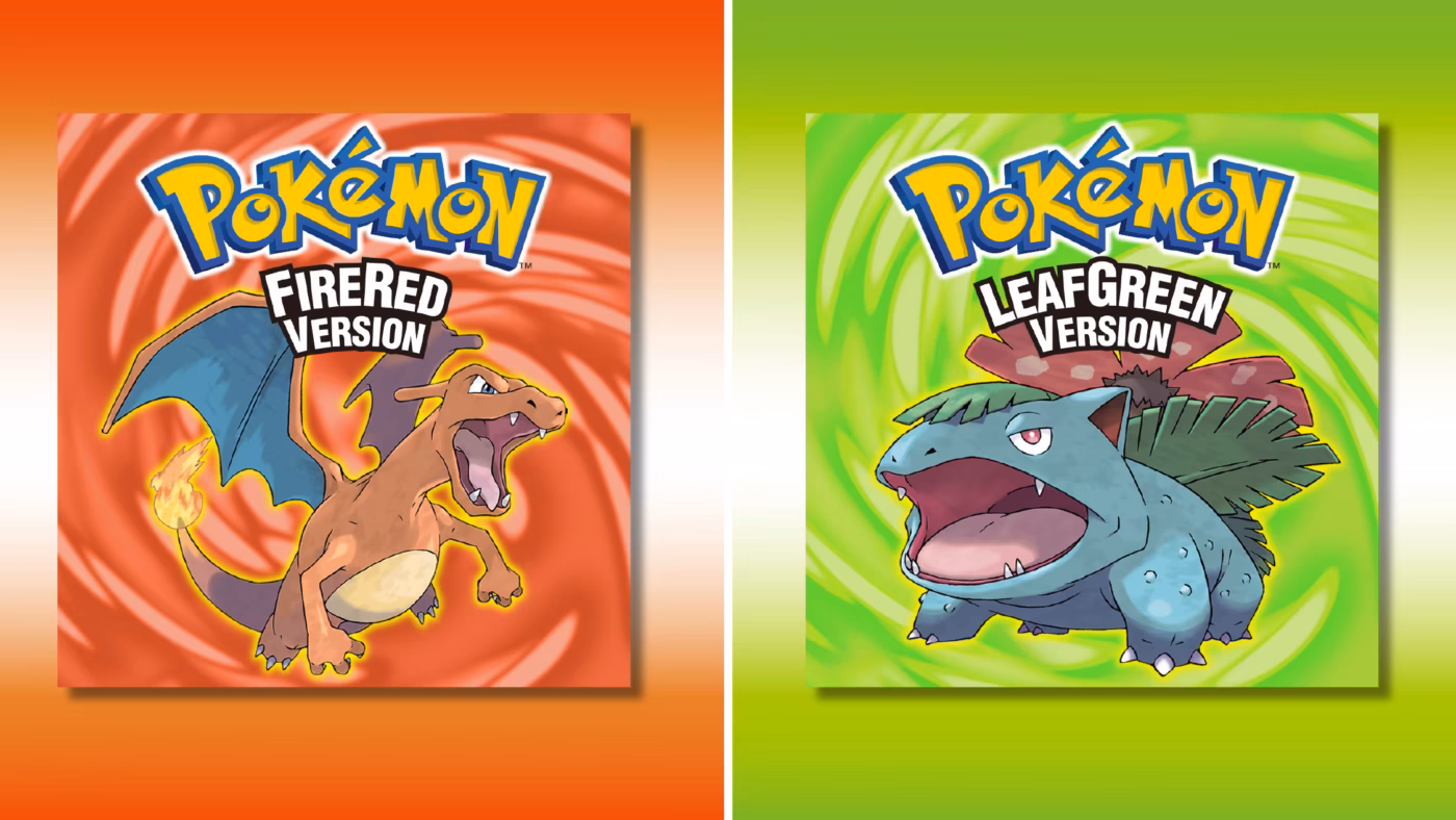 Charizard con la boca abierta color rojo, Venesaur color verde abriendo la boca