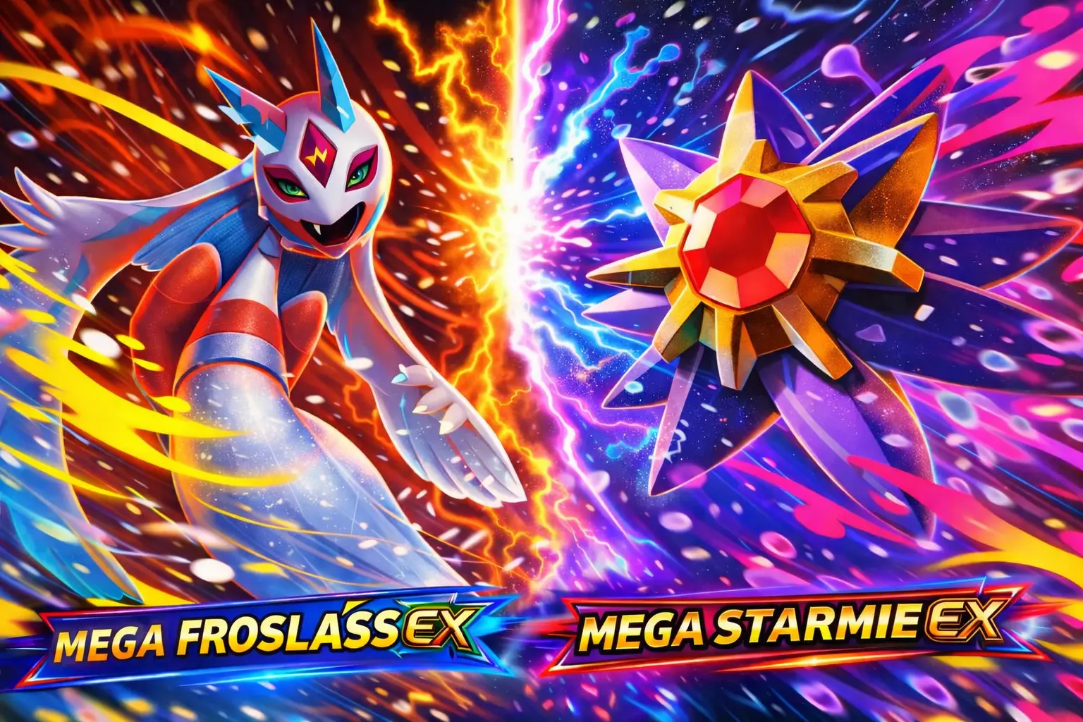 Starmie ex mazo-Mega Froslass EX vs Mega Starmie EX