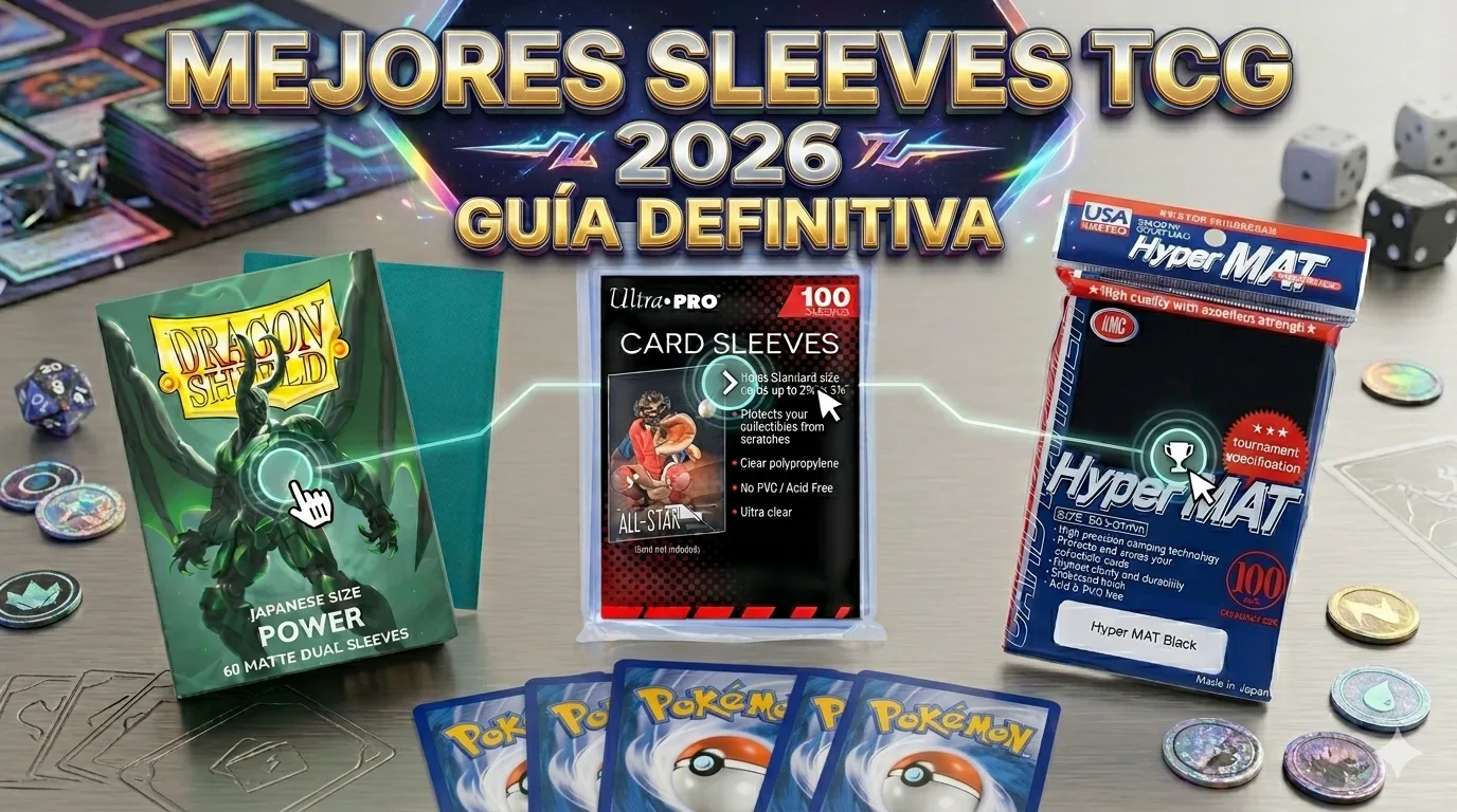 Mejores sleeves TCG 2026 — Dragon Shield Ultra PRO KMC Hyper MAT