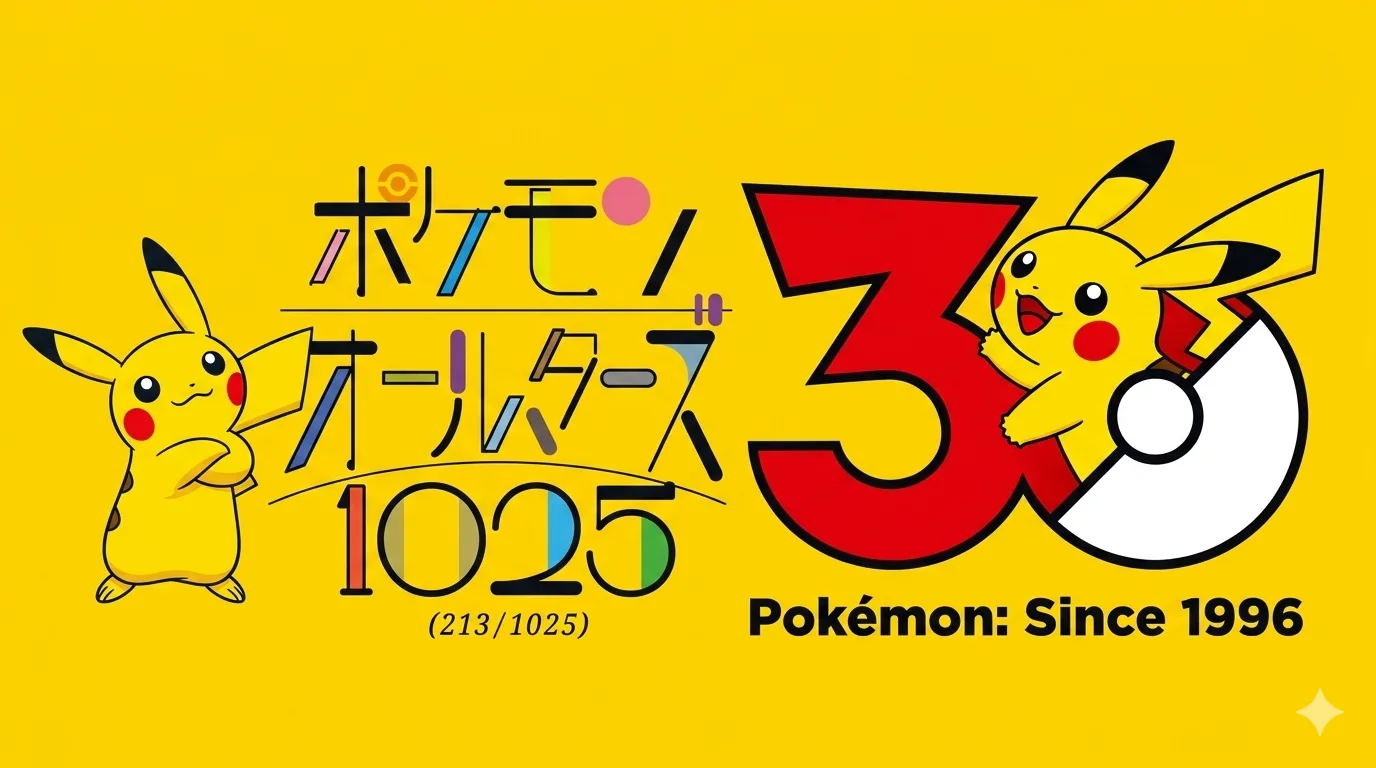 Pokémon All Stars 1025-Pokémon 30 aniversario Pikachu logo