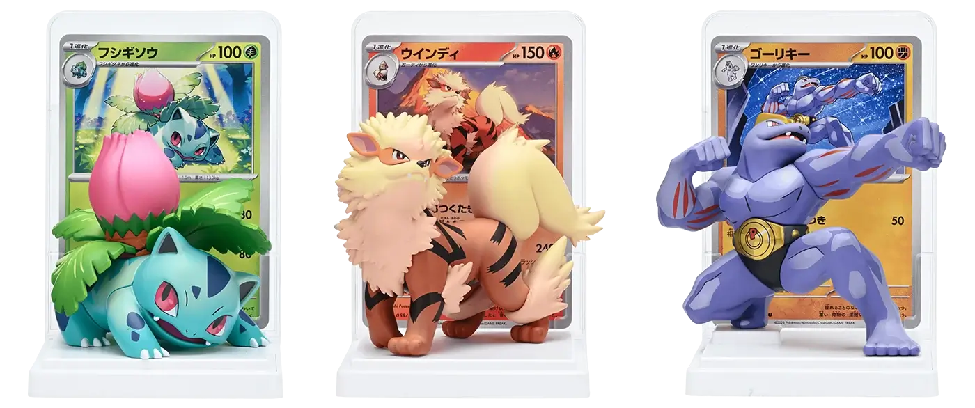Card Illustration Figure Collection Bulbasaur Arcanine Machoke figuras con cartas japonesas TCG