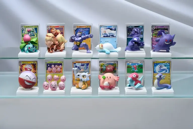 Card Illustration Figure Collection colección completa 12 figuras Pokémon TCG japonés Kanto generación 1