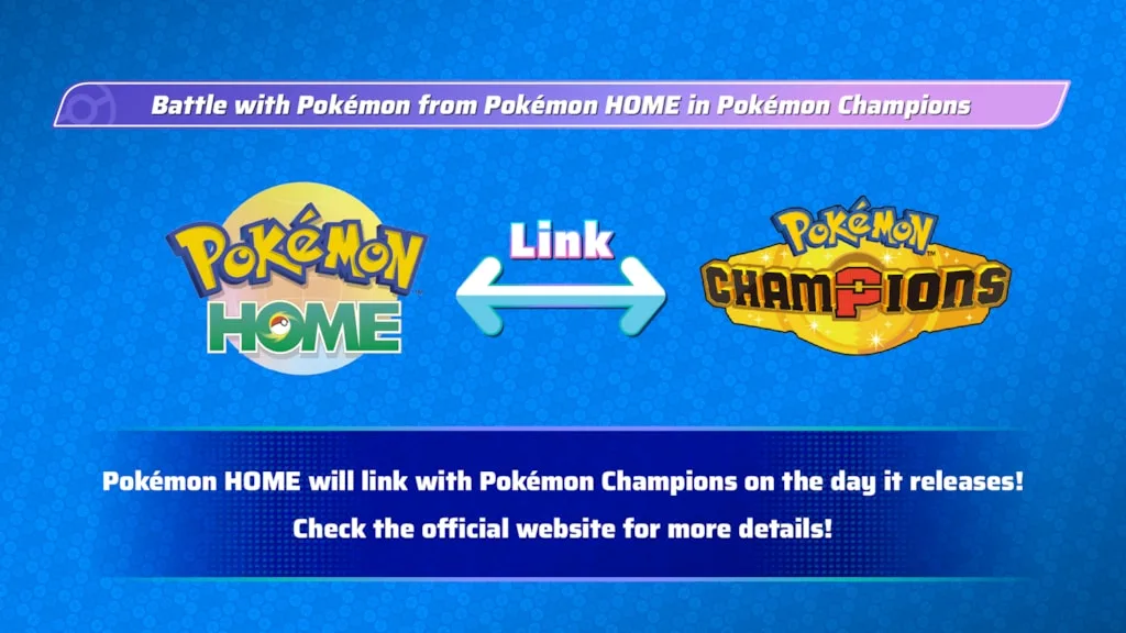 Pokémon Champions Switch-Pokémon HOME vinculación Pokémon Champions