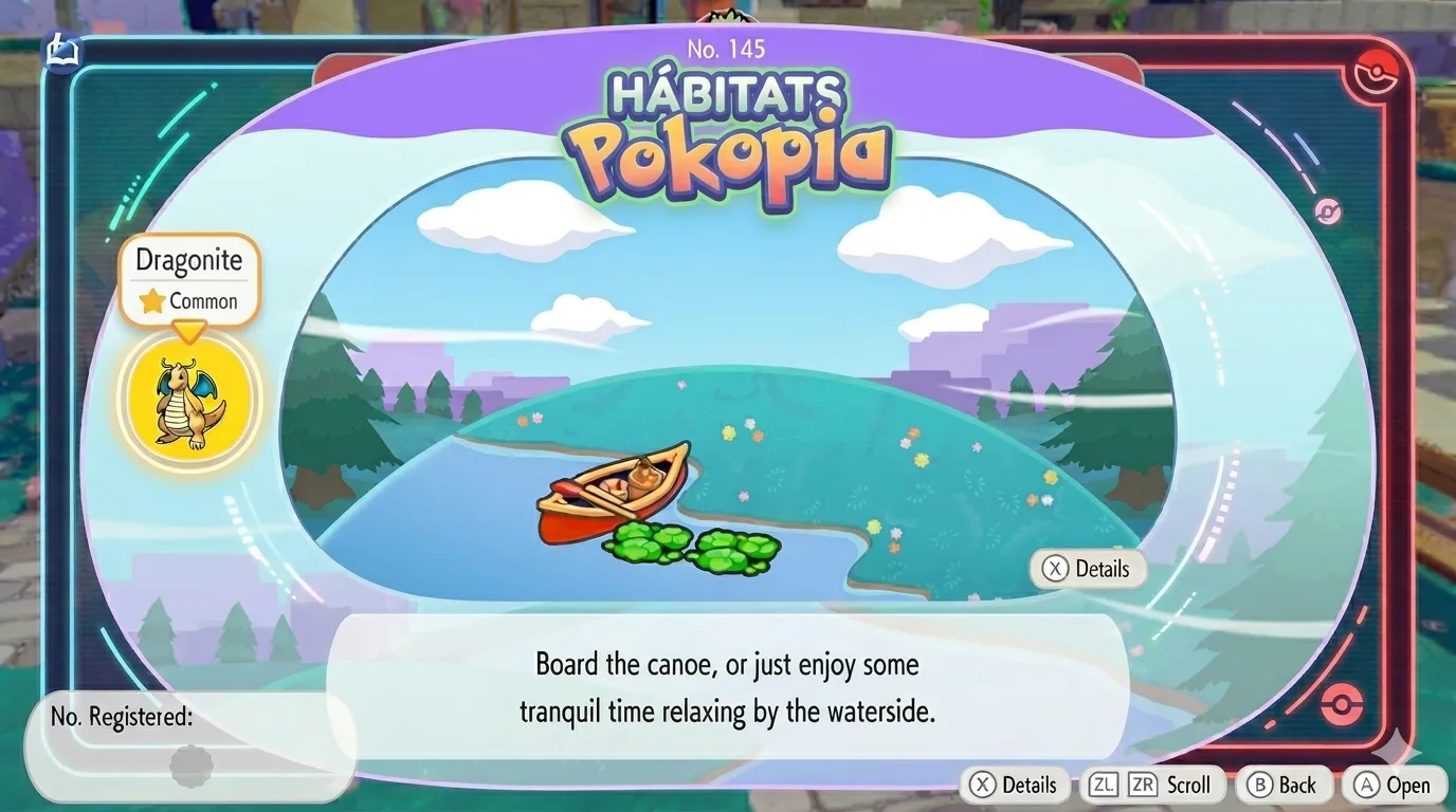 Hábitats Pokopia-Pokémon Pokopia hábitat Dragonite lago