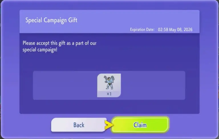 Champions código gratis-Pokémon Special Campaign Gift Machamp