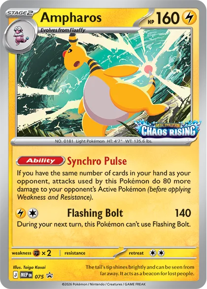 Chaos Rising promos revelados-Pokémon TCG Ampharos Chaos Rising carta