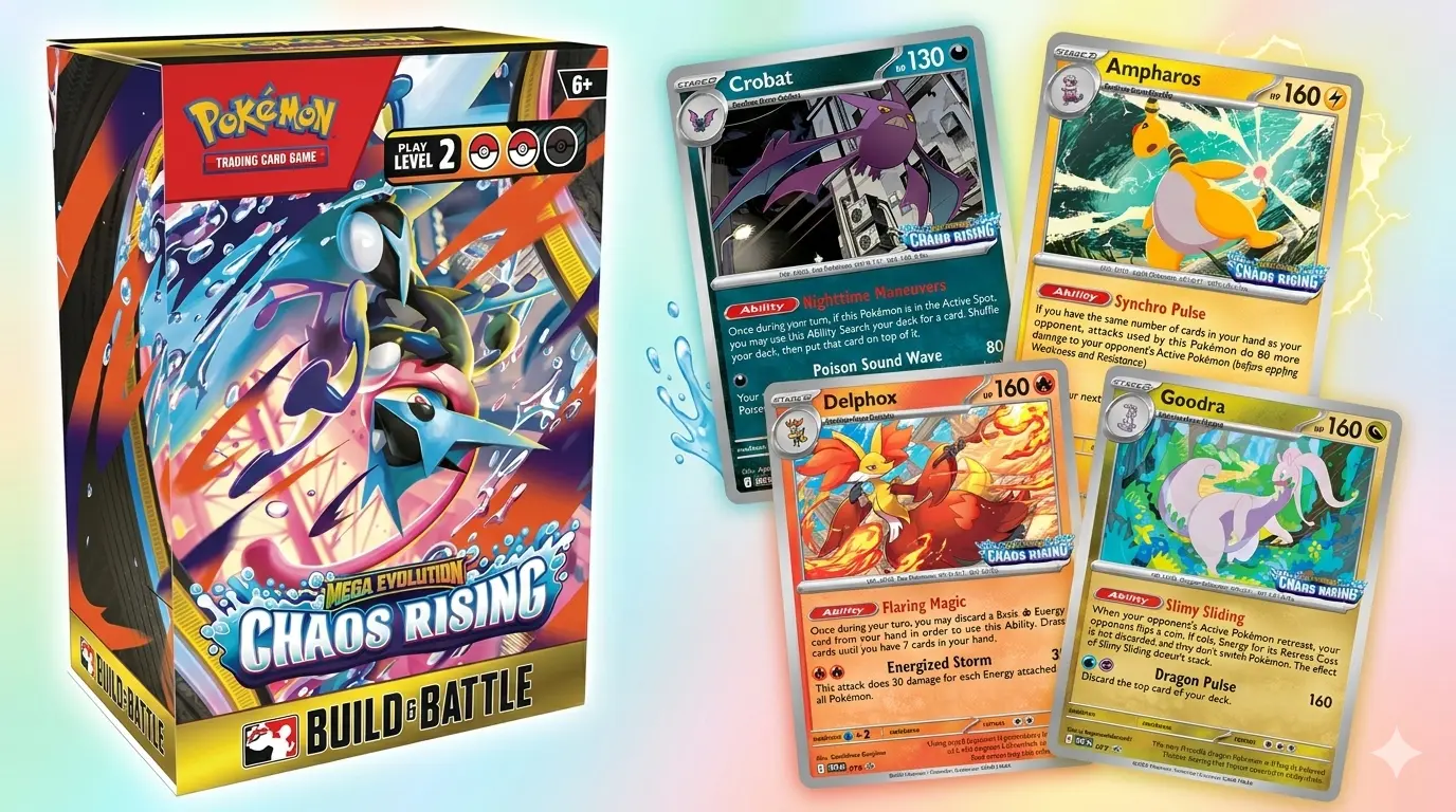 Chaos Rising promos revelados-Pokémon TCG Mega Evolution Chaos Rising Build Battle