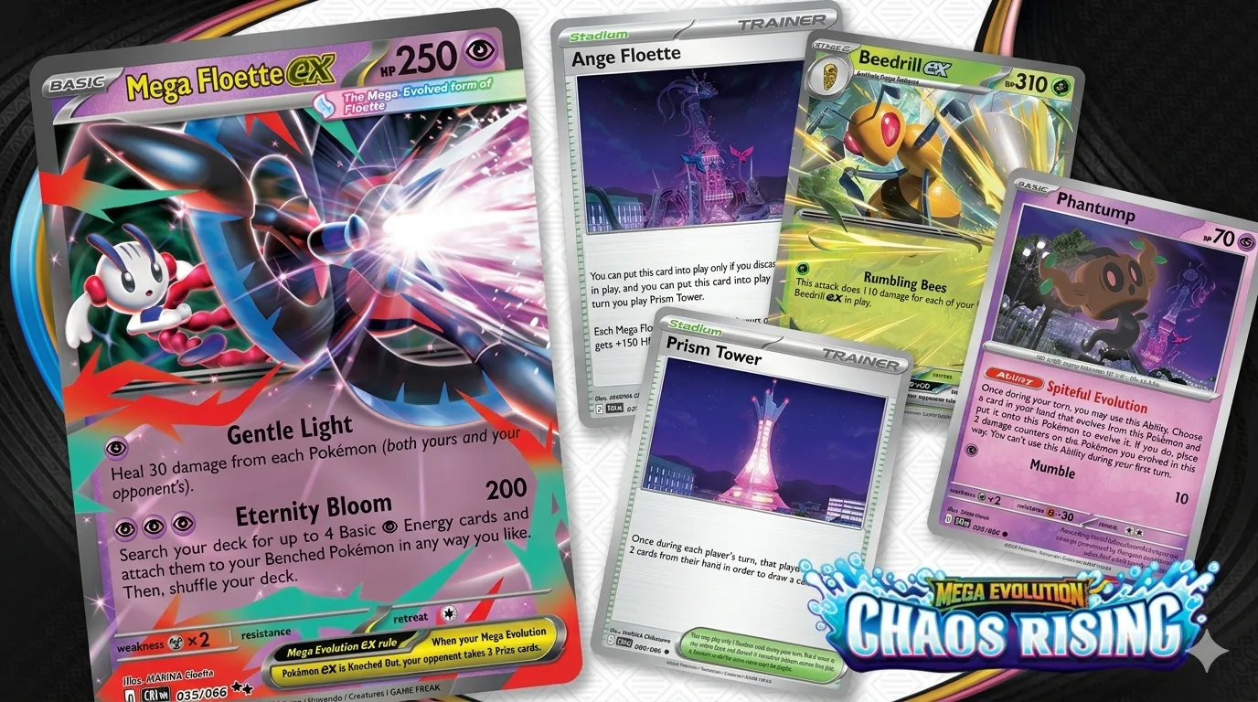 Mega Floette ex-Pokémon TCG Mega Floette EX Ange Floette Beedrill EX Phantump Prism Tower