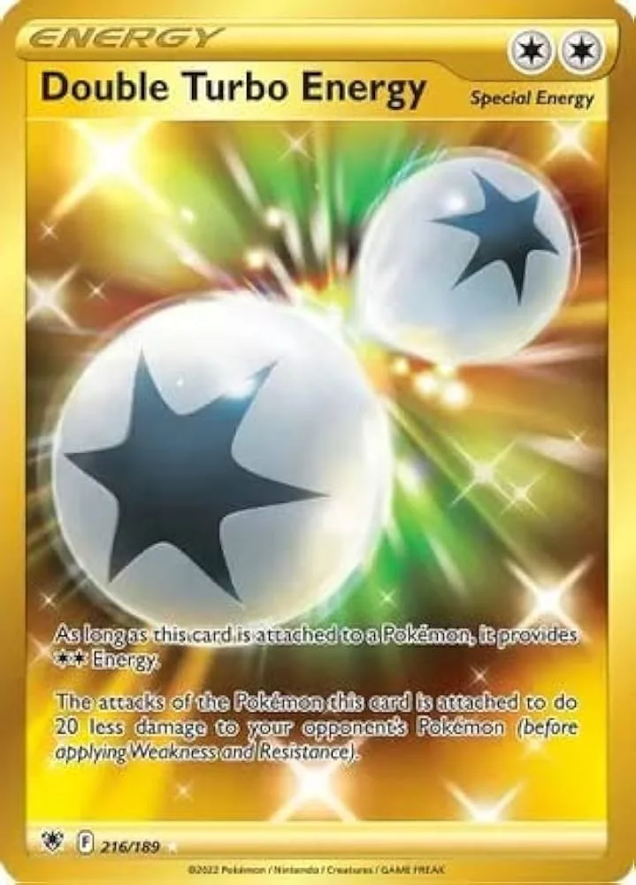 Tipos energía TCG-Pokémon TCG carta Double Turbo Energy