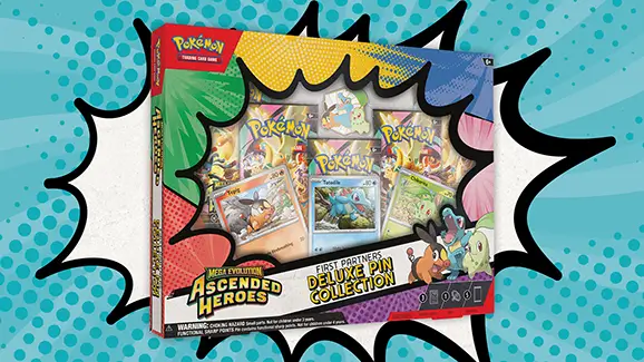 First Partners Deluxe Pin Collection Mega Evolution Ascended Heroes caja oficial Pokémon TCG