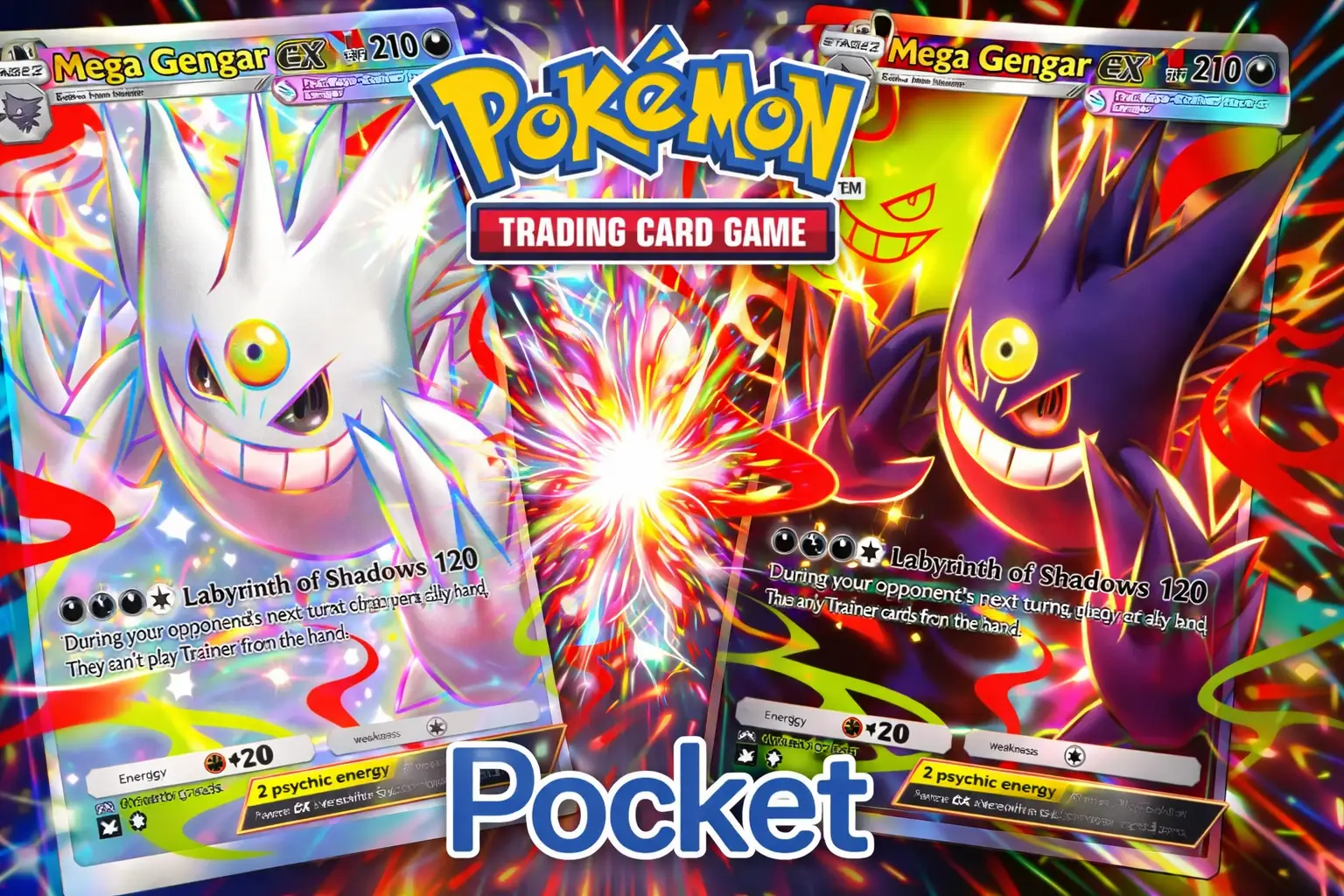 Mega Shine TCG Pocket-Cartas Pokémon TCG Mega Gengar EX versiones