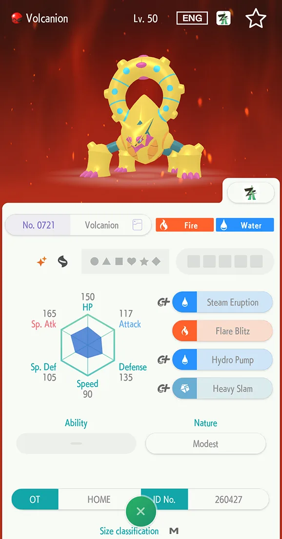 Volcanion shiny Z-A-Pokémon Volcanion shiny estadísticas movimientos